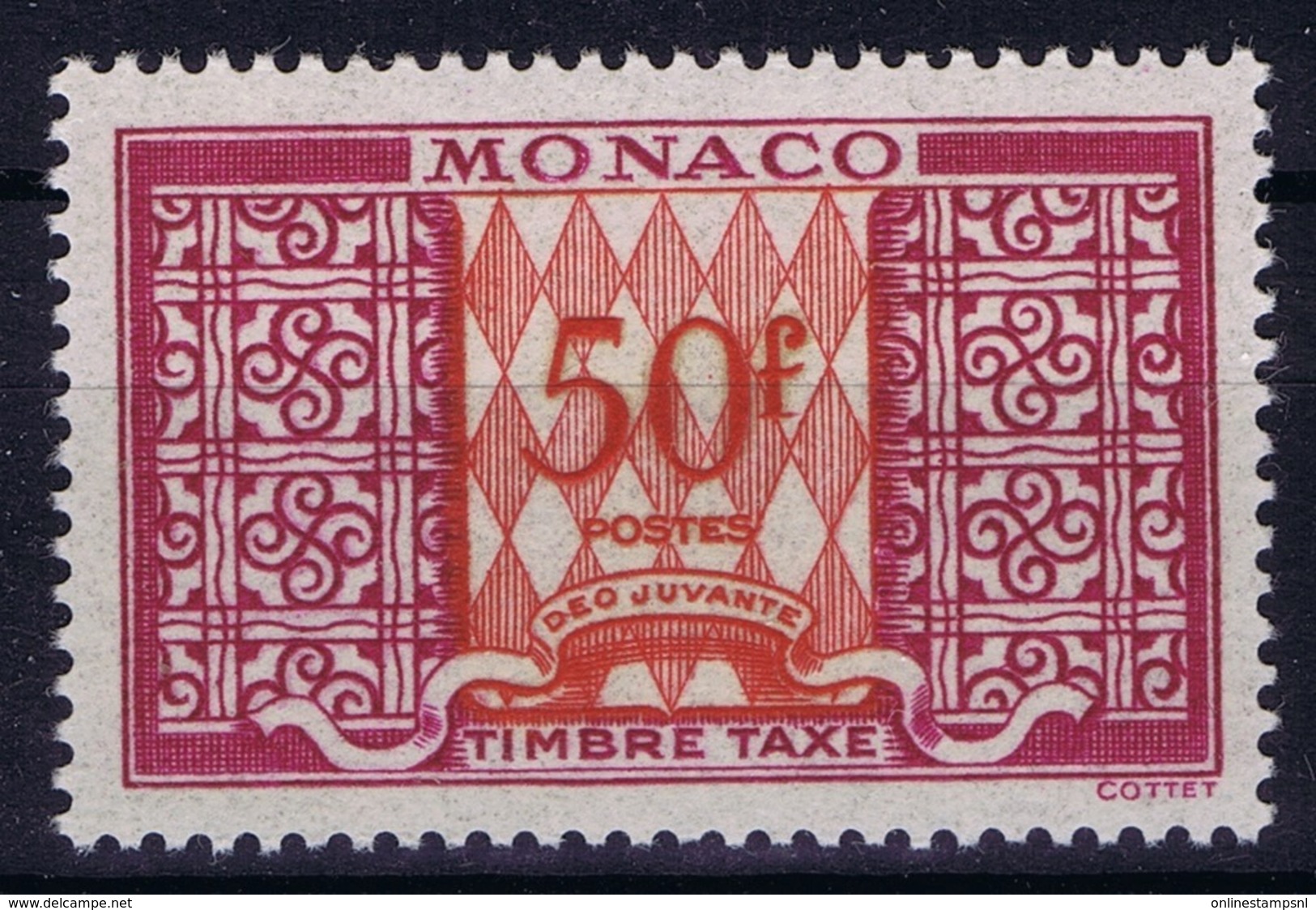 Monaco Mi 39 Timbre Tax   Postfrisch/neuf Sans Charniere /MNH/** 1950 - Strafport