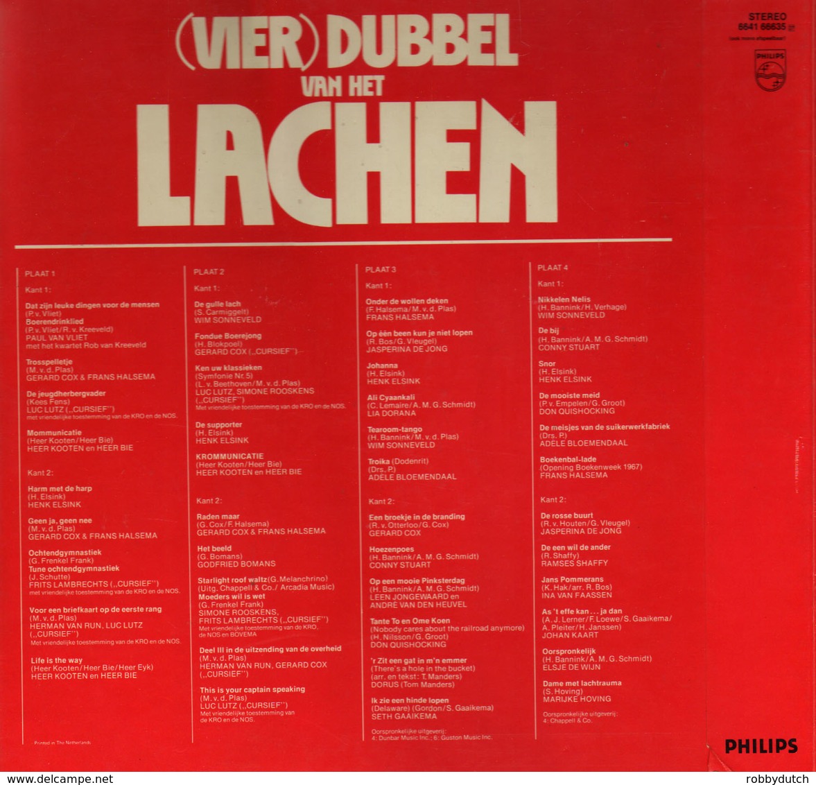 * 4LP Box *  (VIER)DUBBEL VAN HET LACHEN - DIVERSE ARTIESTEN - Humor, Cabaret