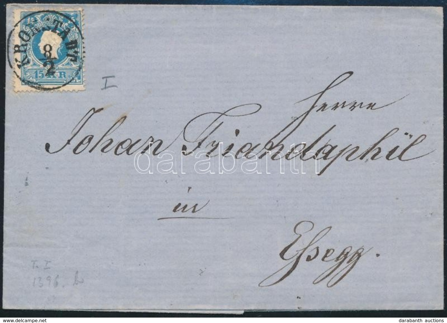 ~1859 15kr I Levélen / On Cover 'KRONSTADT' - Essegg - Sonstige & Ohne Zuordnung