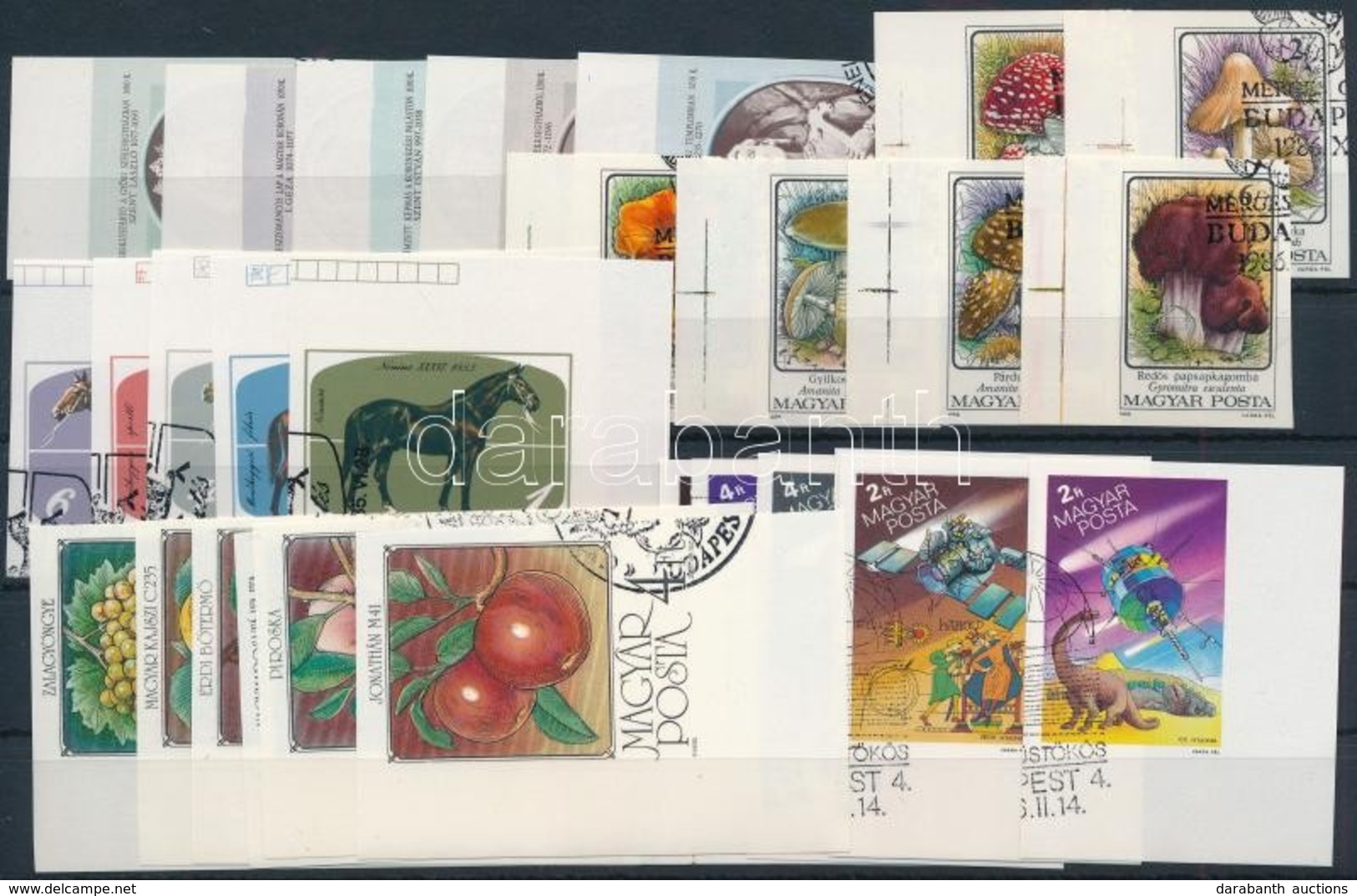 O 1985-1986 5 Klf ívszéli/ívsarki Vágott Sor (22.500) / 5 Different Imperforate Sets - Sonstige & Ohne Zuordnung