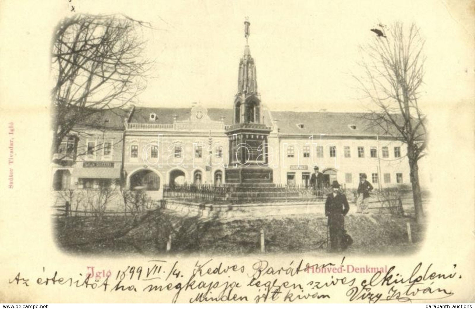 T2/T3 1899 (Vorläufer!) Igló, Zipser Neudorf, Spisská Nová Ves; Honvéd Emlék. Szútor Tivadar Kiadása / Military Monument - Ohne Zuordnung