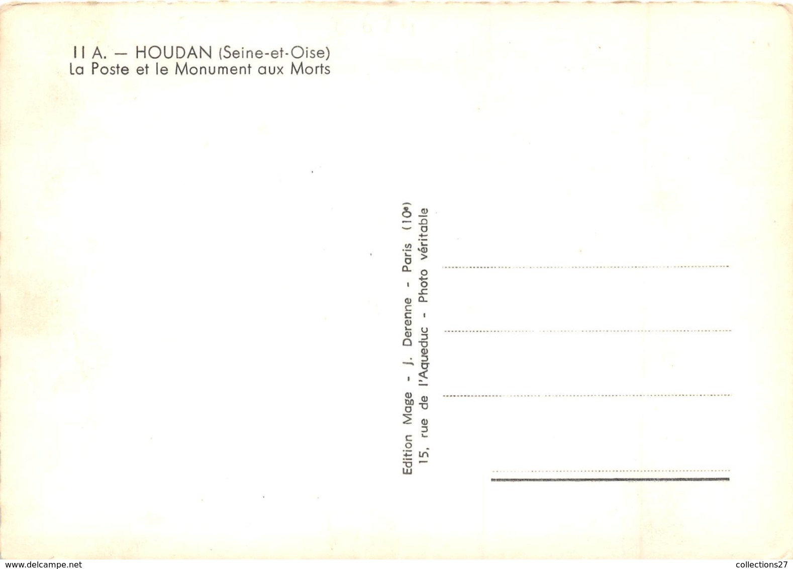 78-HOUDAN- LA POSTE ET LE MONUMENT AUX MORTS - Houdan