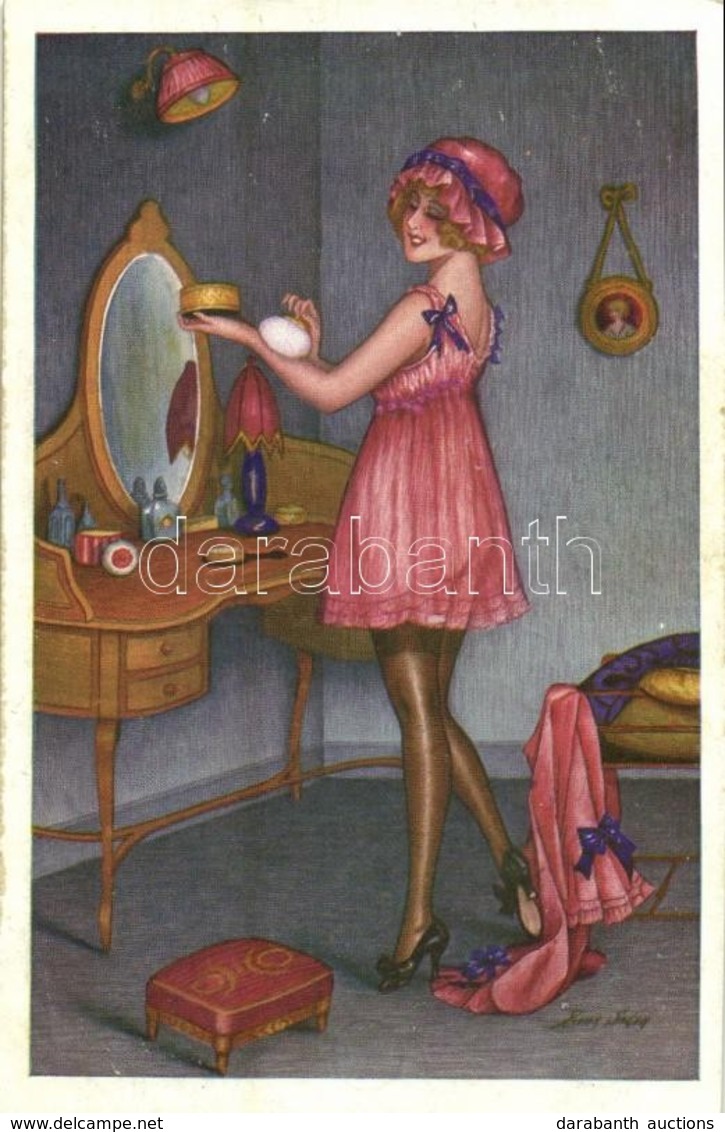 ** T1 Cabinet De Toilette. Fantaisies Trichromes. Paris, A. Noyer Serie No. 148. / French Gently Erotic Art Postcard S:  - Ohne Zuordnung