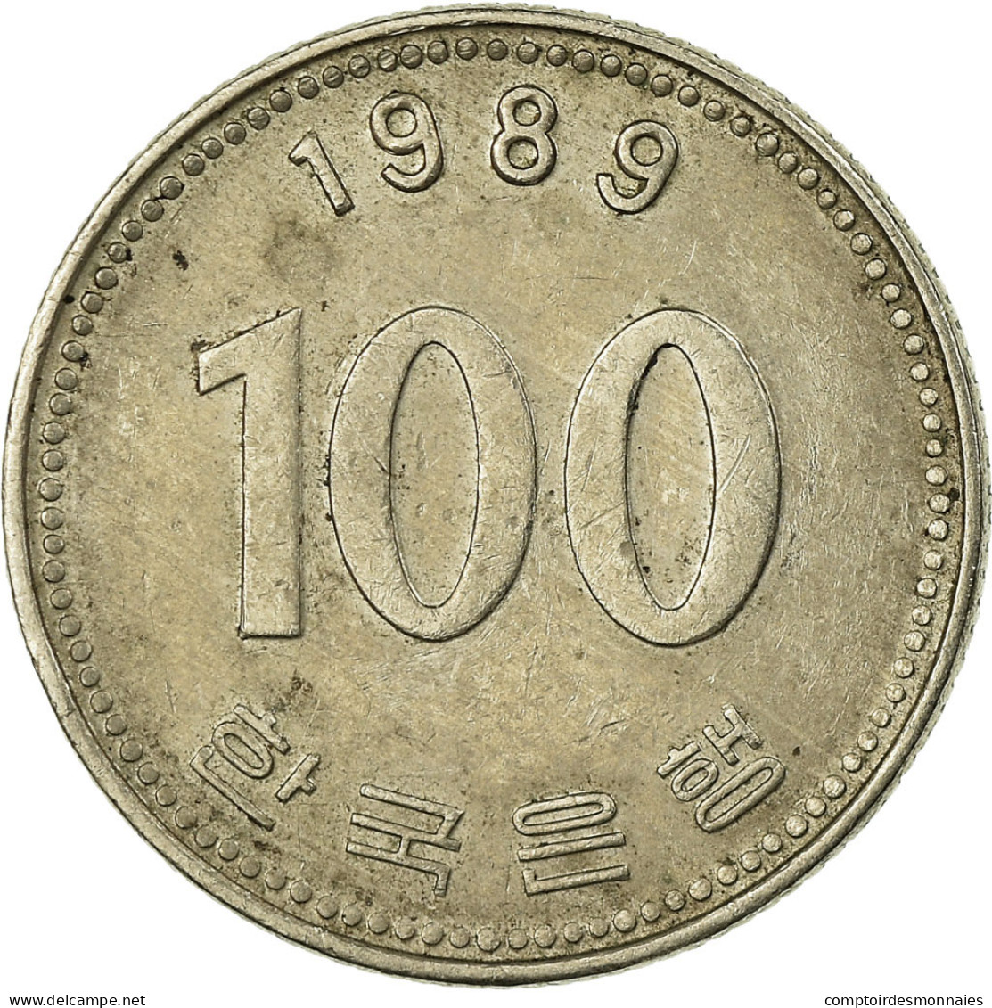 Monnaie, KOREA-SOUTH, 100 Won, 1989, TB+, Copper-nickel, KM:35.2 - Korea (Süd-)