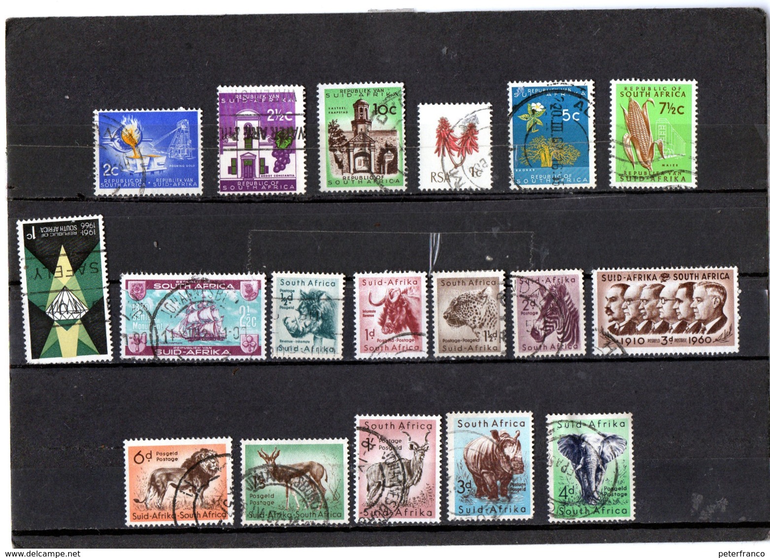 B - 1959/1961 Sud Africa - N. 18 Differenti Usati - Collections, Lots & Séries