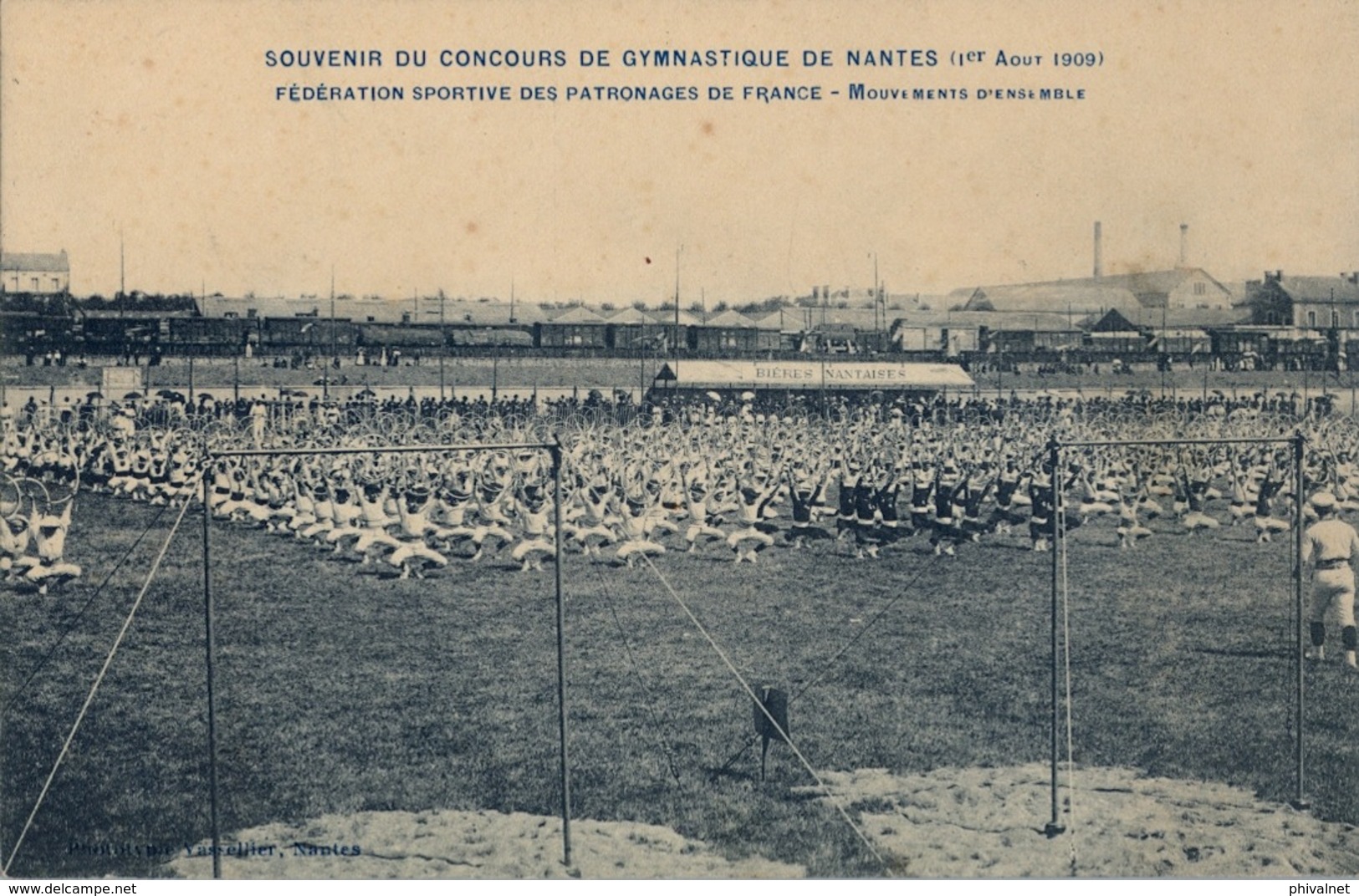 1909 FRANCIA - NANTES , T.P. NO CIRCULADA ,  CONCOURS DE GYMNASTIQUE , GIMNASIA , GYMNASTICS - Gymnastics