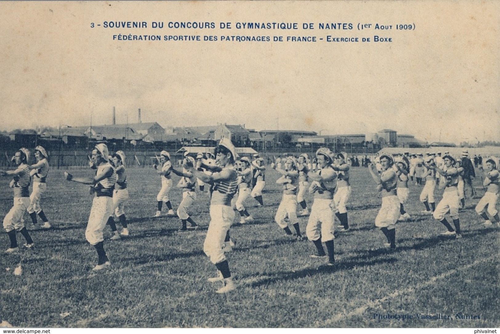 1909 FRANCIA - NANTES , T.P. NO CIRCULADA ,  CONCOURS DE GYMNASTIQUE , GIMNASIA , GYMNASTICS - Gymnastics