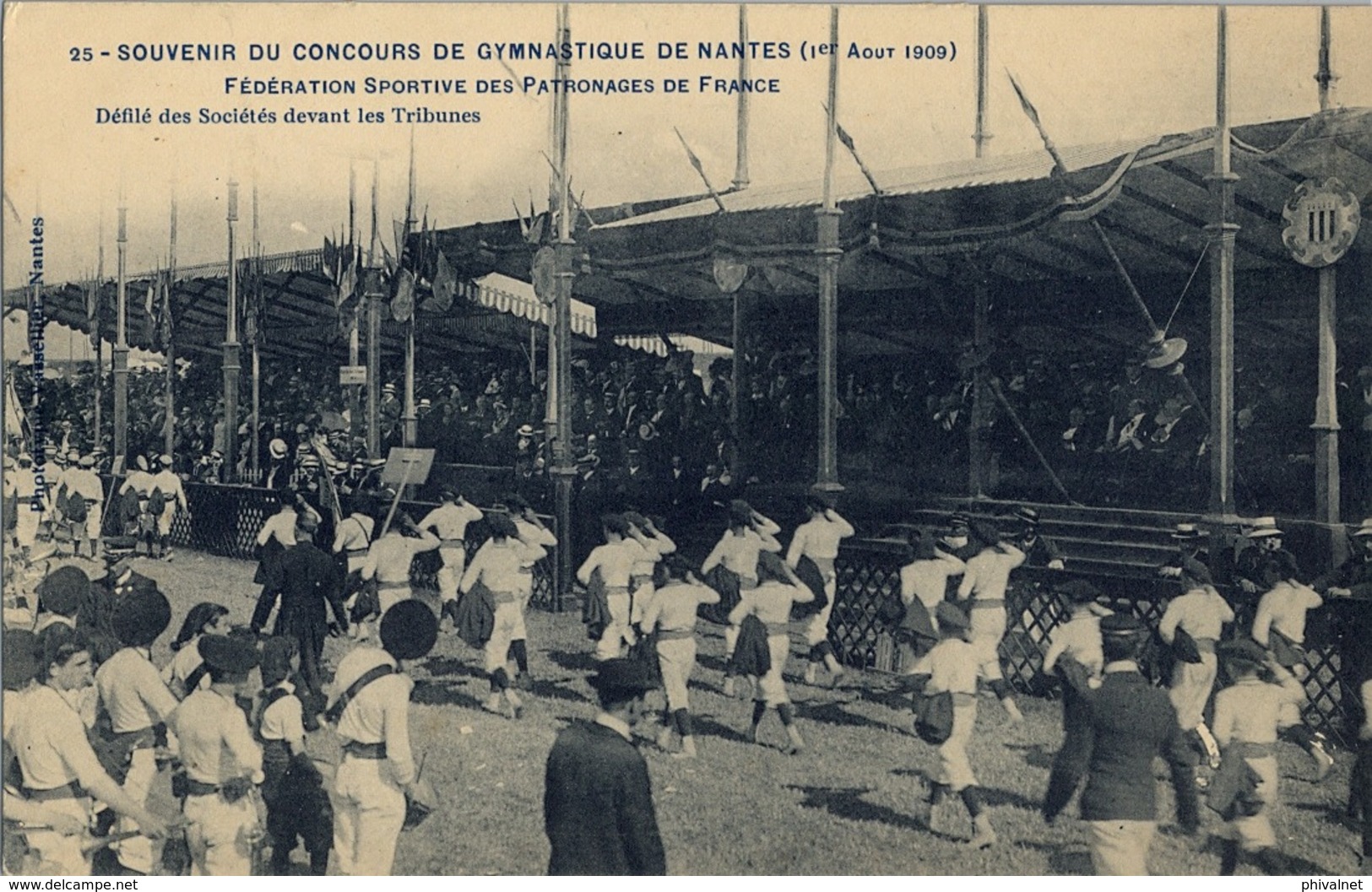 1909 FRANCIA - NANTES , T.P. NO CIRCULADA ,  CONCOURS DE GYMNASTIQUE , GIMNASIA , GYMNASTICS - Gymnastique