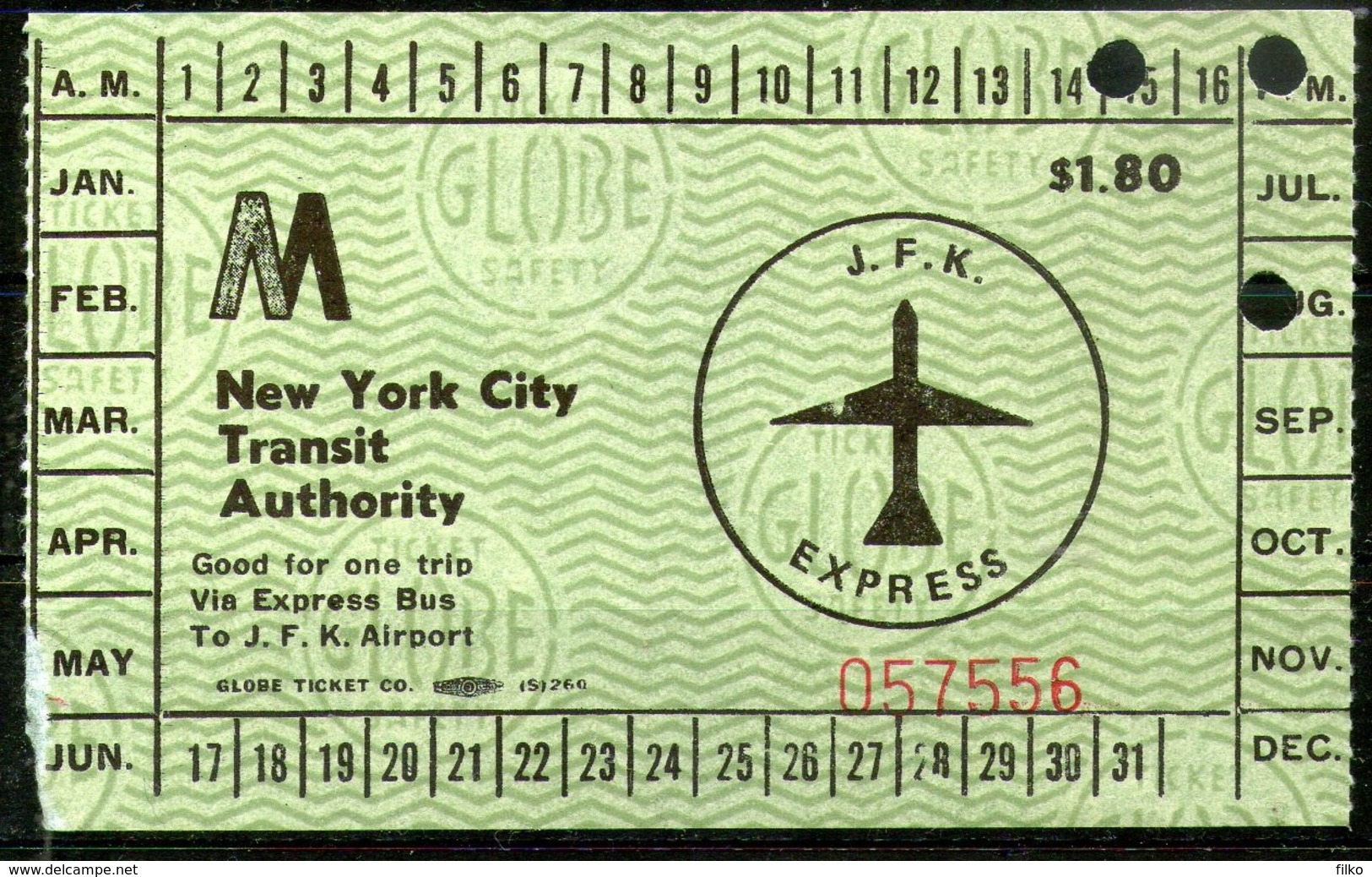 USA,J.F.K. Air Train Express Ticket,as Scan - Mondo