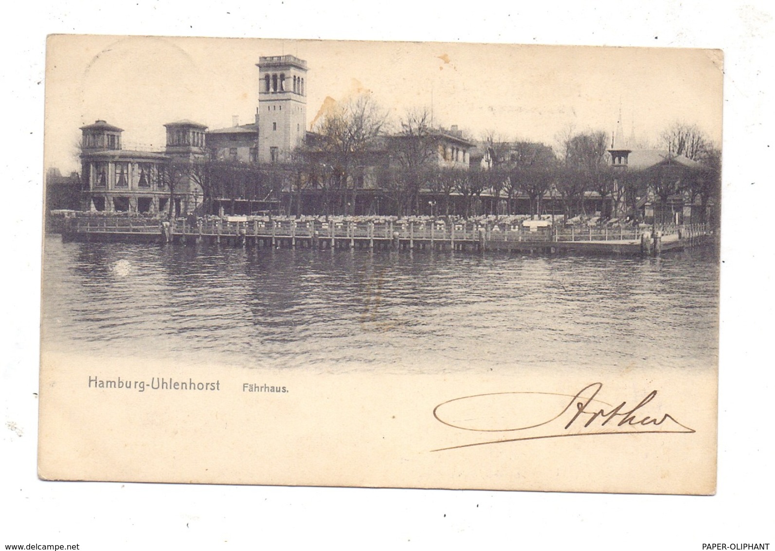 2000 HAMBURG - UHLENHORST, Fährhaus, 1905 - Nord