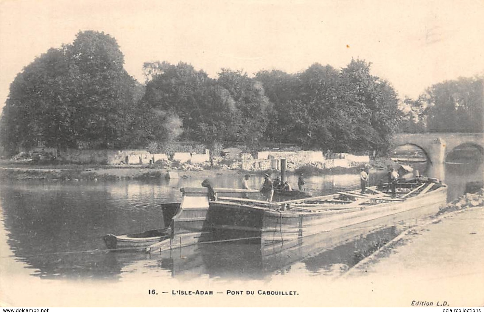 Thème    Navigation Fluviale .Péniche Écluse.Bac   95 L'Isle Adam Port De Cabouillet  (voir Scan) - Péniches