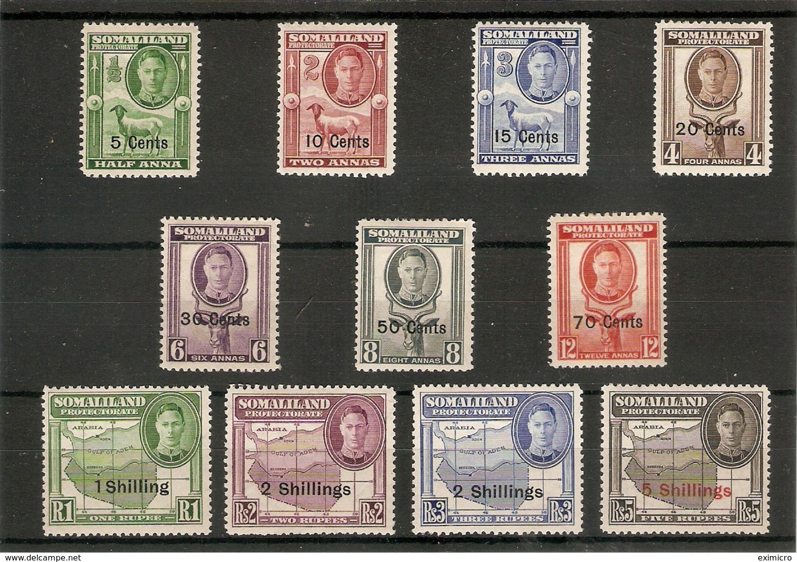 SOMALILAND 1951 SET SG 125/135 MOUNTED MINT Cat £55 - Somaliland (Protectorate ...-1959)