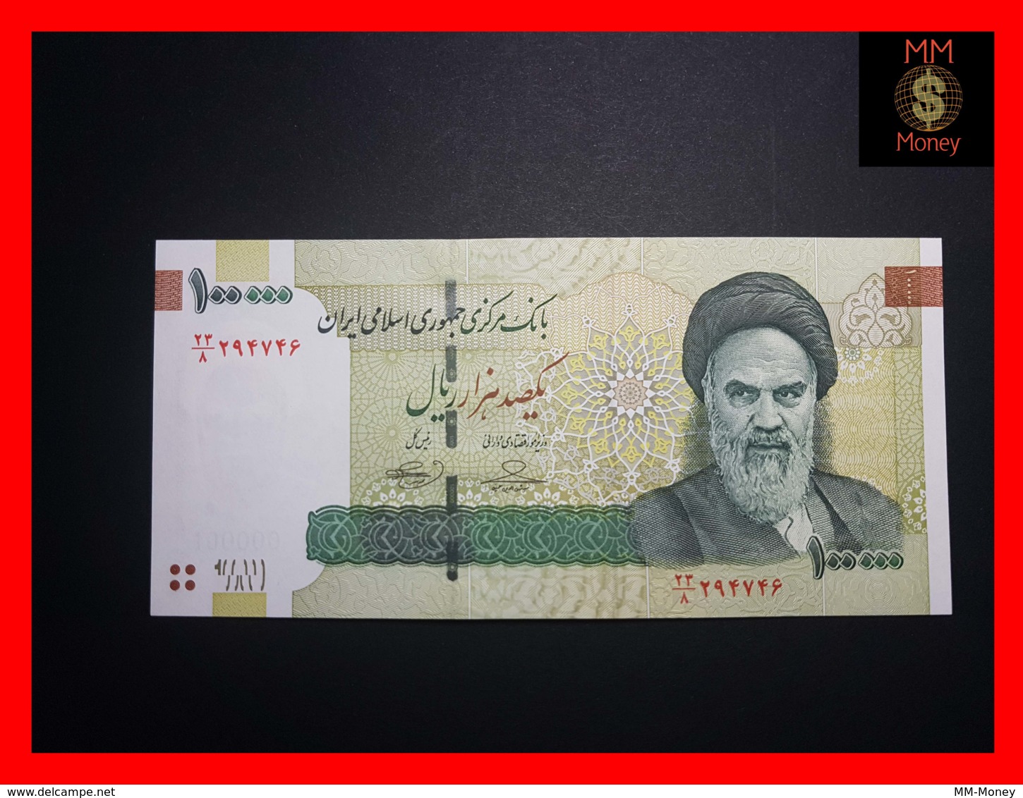 IRAN 100.000 100000 Rials  2010  P. 151 A *first  Sig. M. Bahmani - S. S. Hosseini*    UNC - Iran