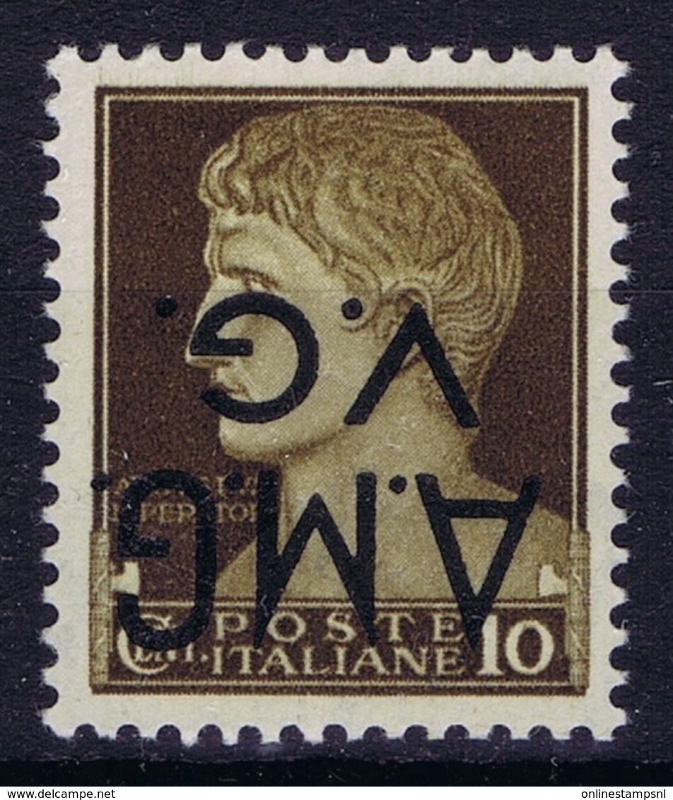 Italy:   AMG-VG  Sa 1 D Soprastampa Capovolta  MH/* Flz/ Charniere Inverted Overprint - Ungebraucht