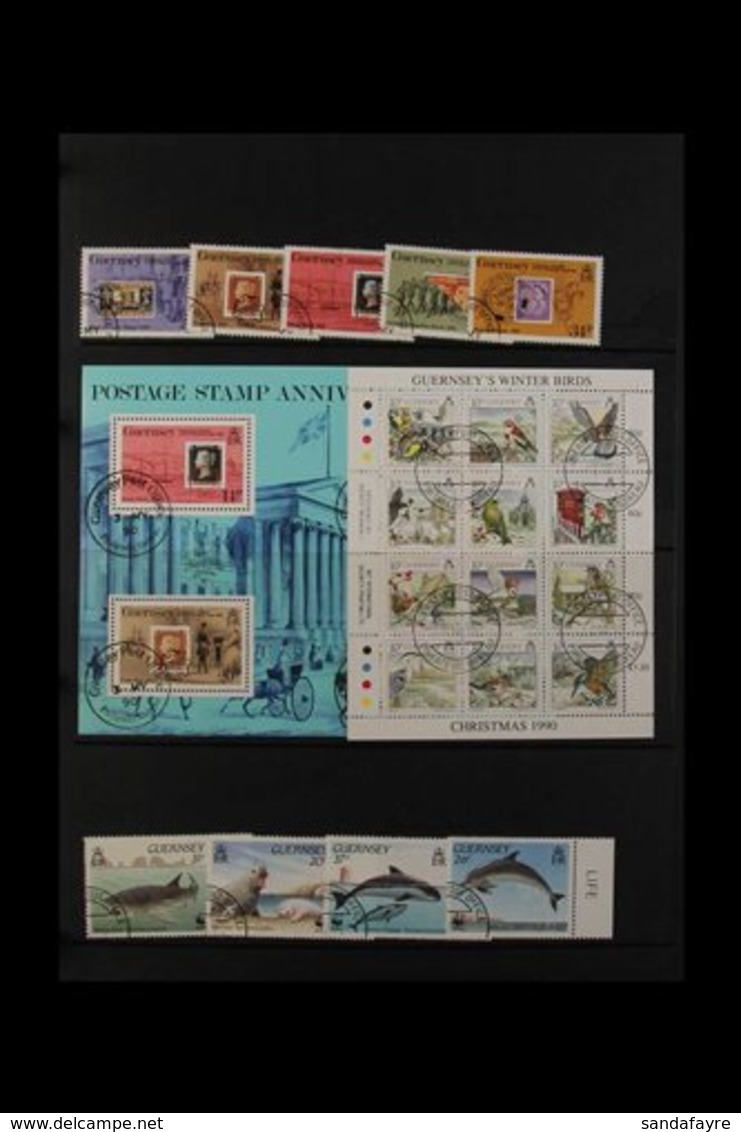 CHANNEL ISLANDS/ ISLE OF MAN 1980-1985 VERY FINE USED All Different Collection Of Sets On Hagner Leaves In A Binder. GUE - Andere & Zonder Classificatie