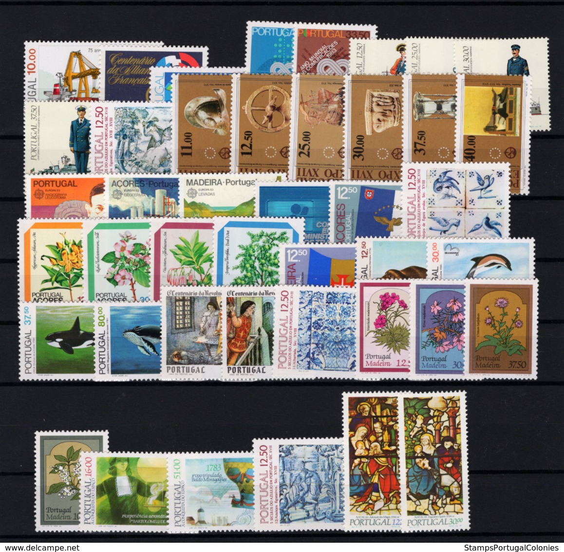 1983 Portugal Azores Madeira Complete Year MNH Stamps. Année Compléte NeufSansCharnière. Ano Completo Novo Sem Charneira - Années Complètes