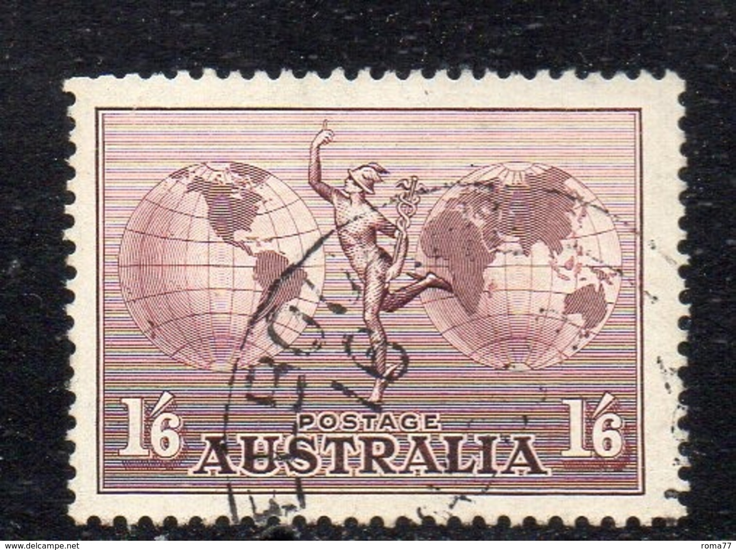 Y1683 - AUSTRALIA 1937, Posta Aerea  Yvert N. 6 Fil VI  Usato  (2380A) - Gebraucht