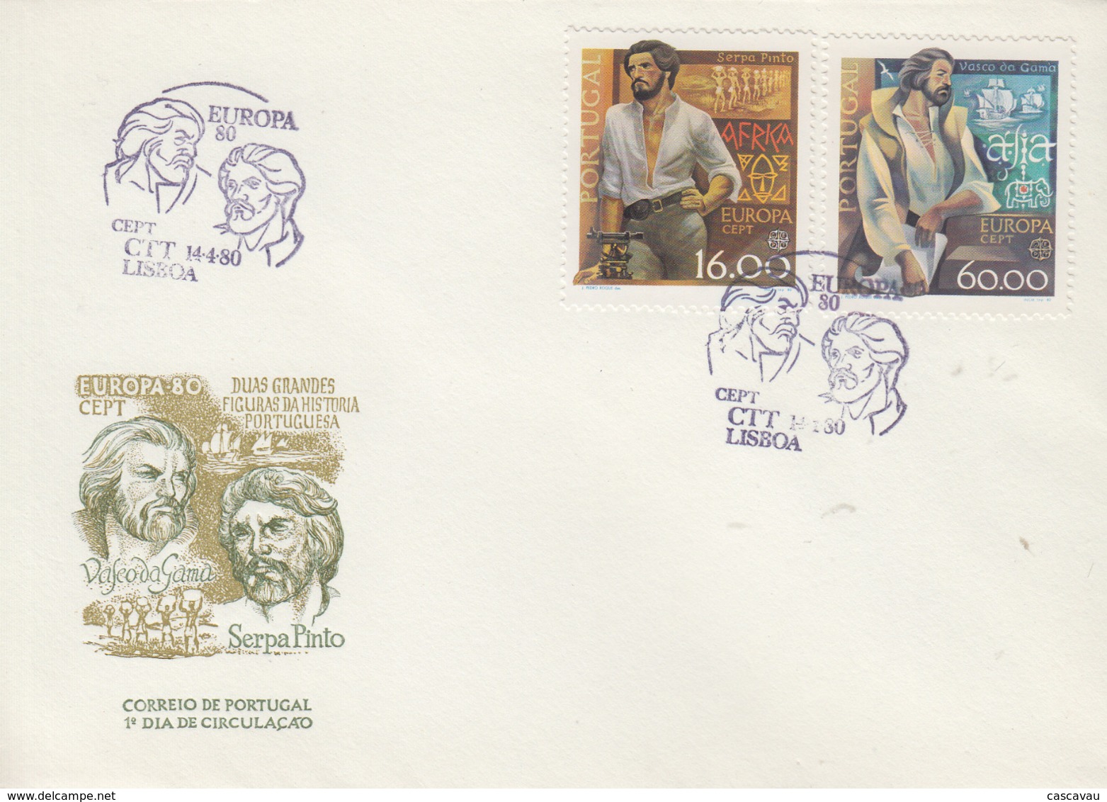 Enveloppe  FDC  1er  Jour   PORTUGAL   EUROPA  1980 - 1980