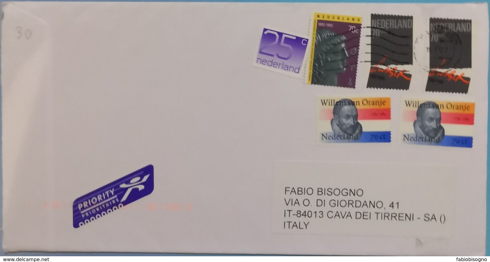 2012 Holland  -  Used Stamps On Cover To Italy - Lettres & Documents