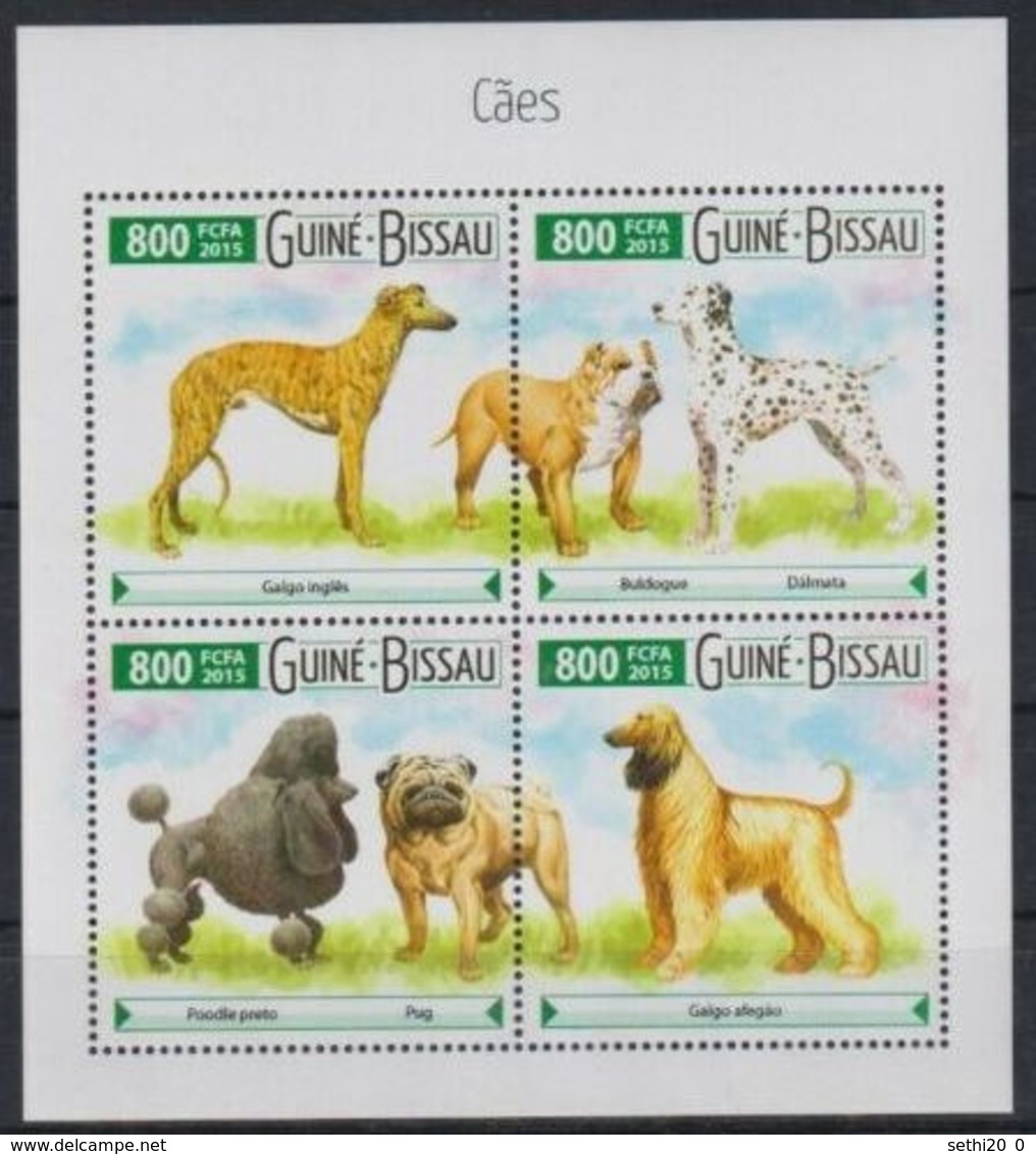 Guinée Bissau 2015  Chiens Dogs MNH - Louis Pasteur