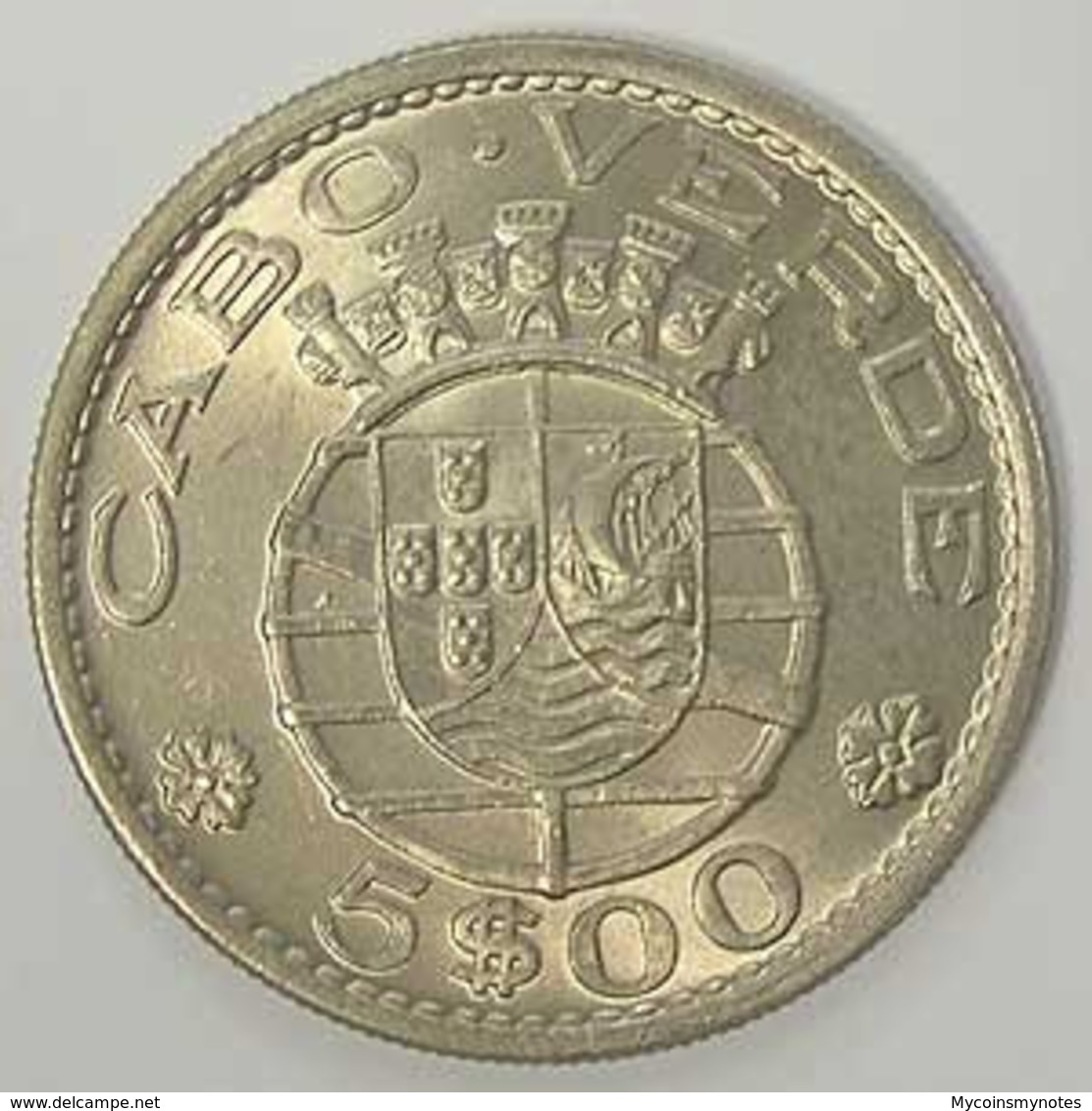 Cape Verde, 5 Escudos, 1968, KM12, UNC (Ex Portuguese Colony Currency) - Cap Verde