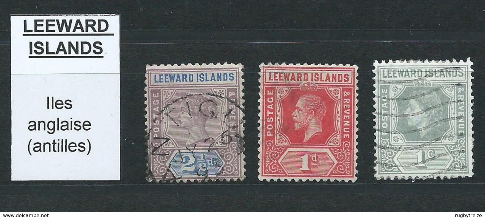 3208 - Lot De 3 Timbres LEEWARD ISLANDS - Leeward  Islands