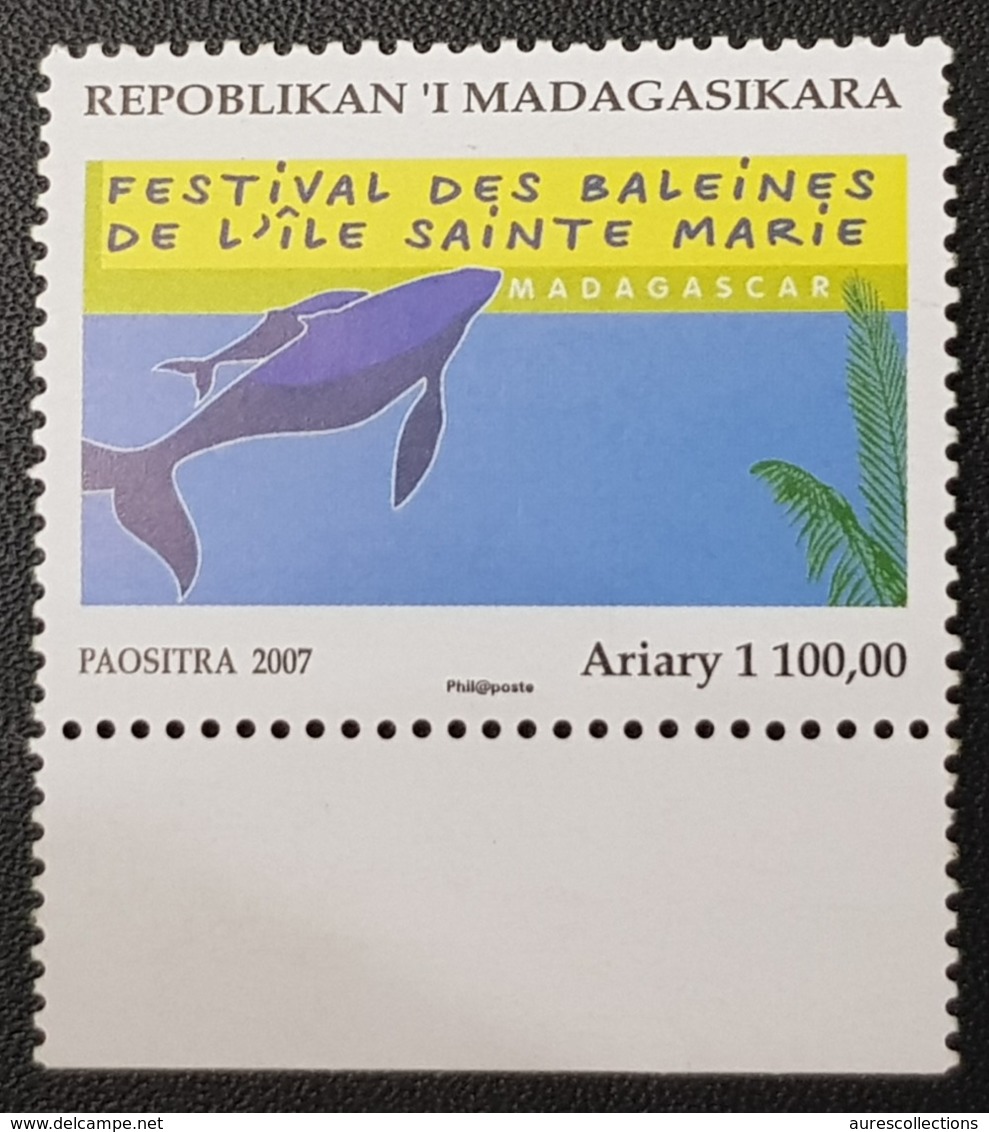 MADAGASCAR 2007 - FESTIVAL DES BALEINES BALEINS WHALES WHALE FISH FISHES POISSONS OCEAN ILE ISLAND SAINTE MARIE - MNH - Baleines