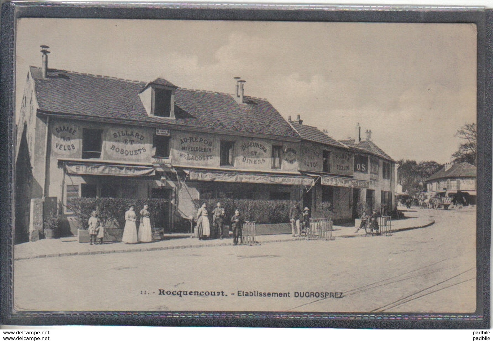 Carte Postale 78. Rocquencourt  Etablissement Dugrosprez Animée Très Beau Plan - Rocquencourt