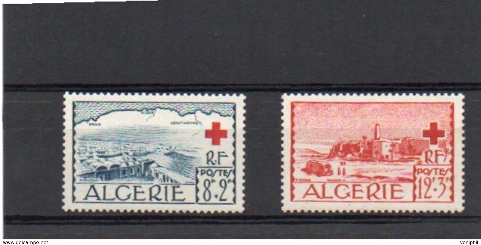 ALGERIE - SERIE N° 300 A 301 NEUF CHARNIERE - ANNEE 1952  AU PROFIT DE LA CROIX ROUGE - Ungebraucht