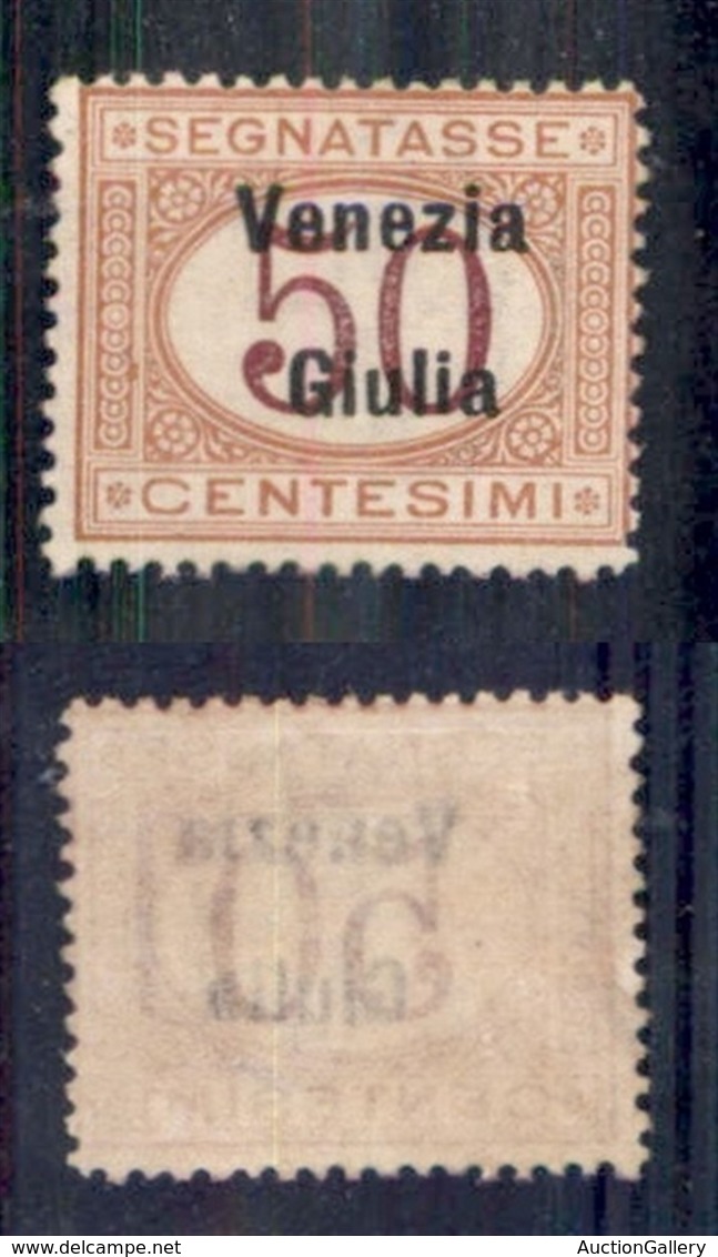 Occupazioni I Guerra Mondiale - Venezia Giulia - Segnatasse - 1918 - 50 Cent (6) - Gomma Originale (350) - Sonstige & Ohne Zuordnung