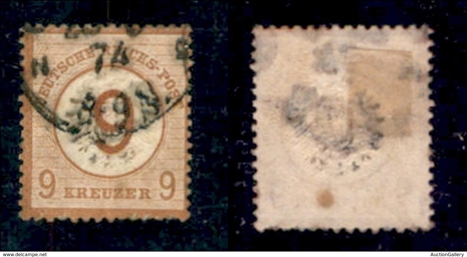 GERMANIA - 1874 - 9 Kreuzer Su 9 Aquila (30) - Usato (600) - Otros & Sin Clasificación