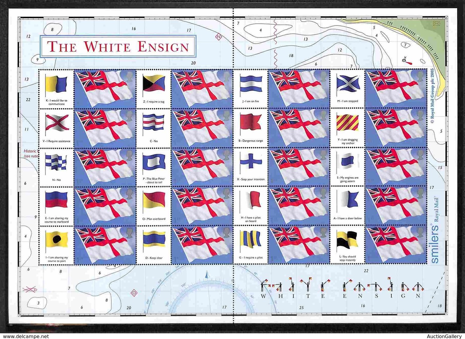 GRAN BRETAGNA - 2005 - Label Sheet The White Ensign (LS25) - Gomma Integra - Otros & Sin Clasificación