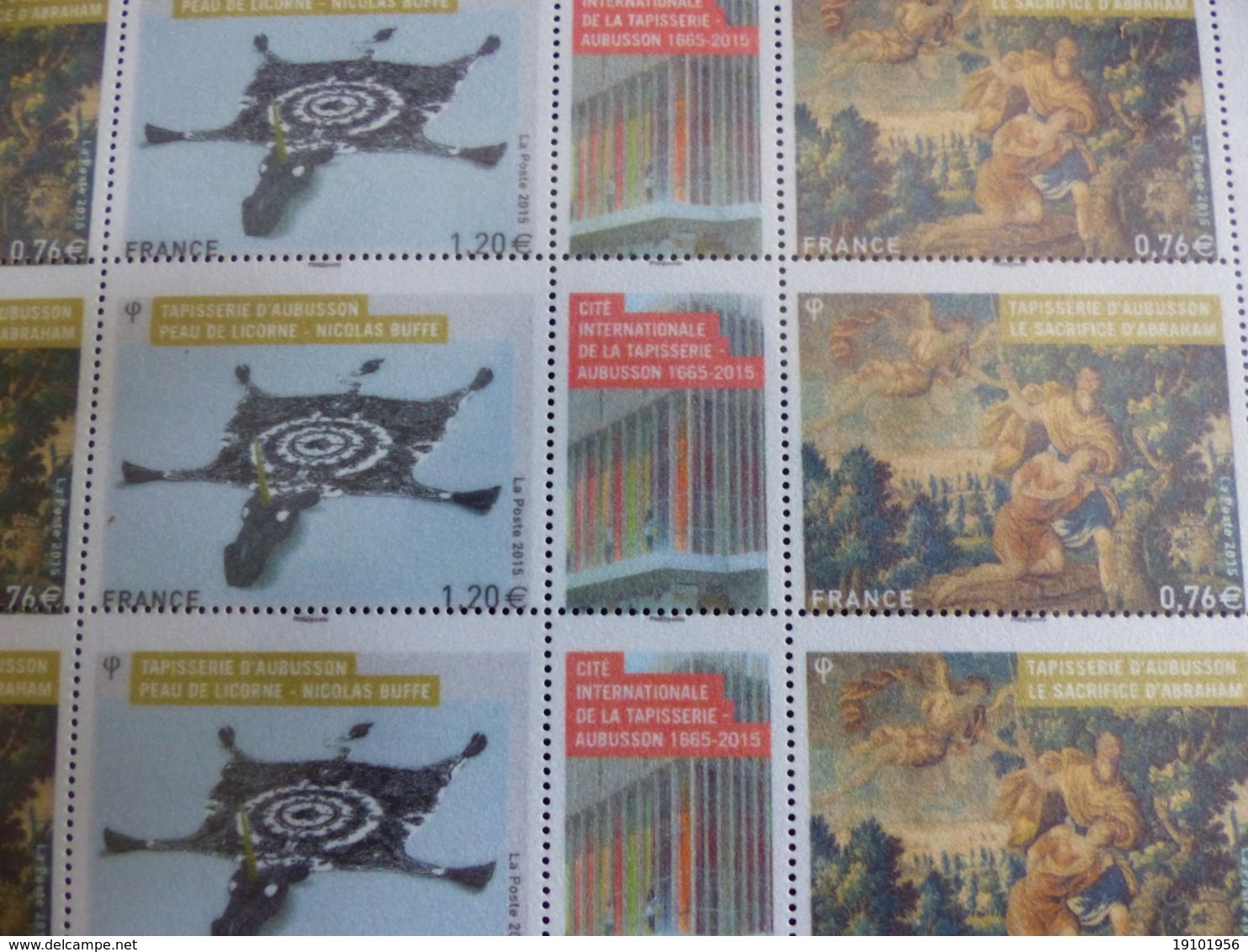 VARIETE  N°4999/5000 TAPISSERIE D'AUBUSSON  PIQUAGE A CHEVAL FEUILLE COMPLETE - Unused Stamps