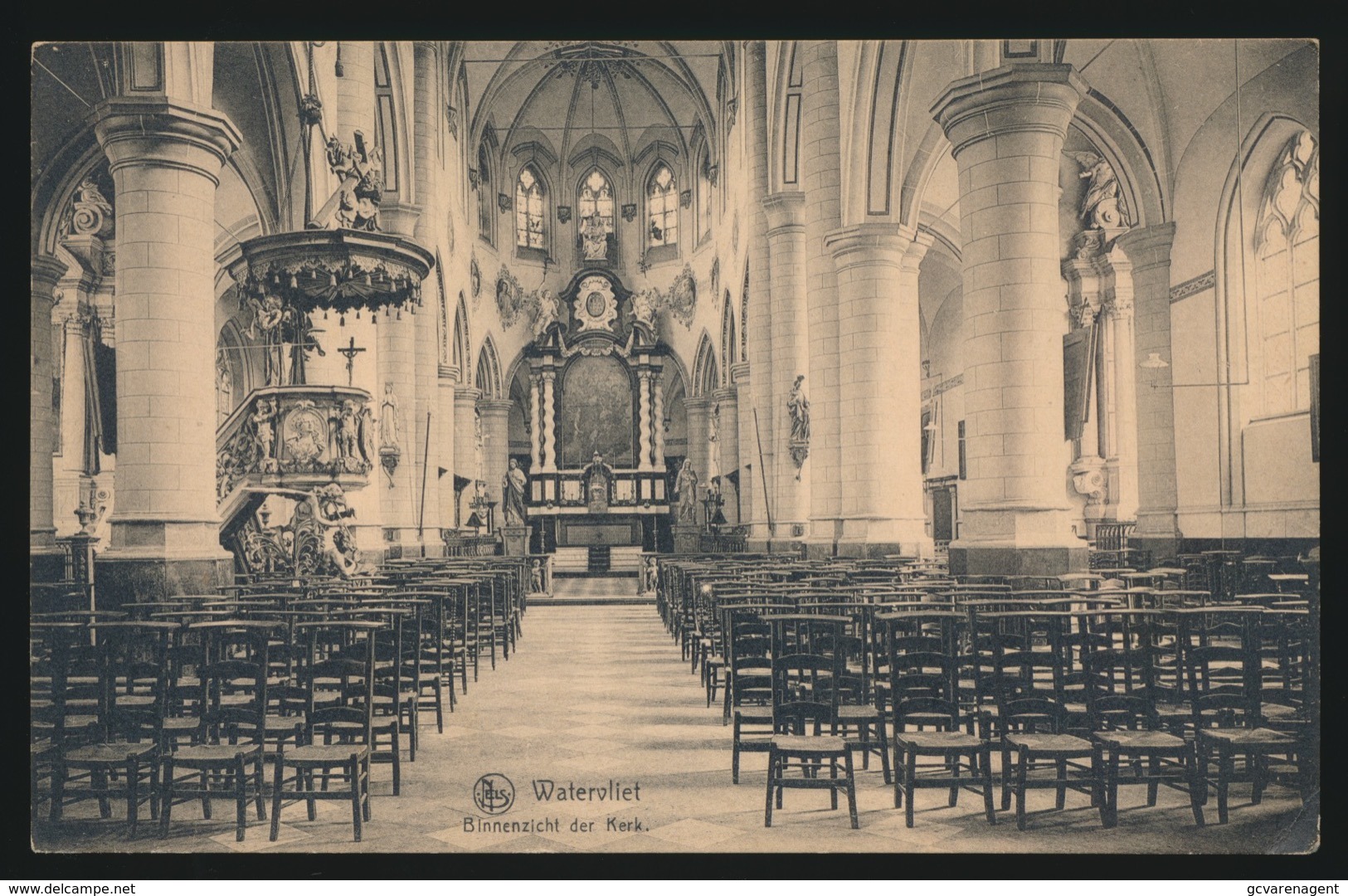 WATERVLIET  BINNENZICHT DER KERK - Sint-Laureins