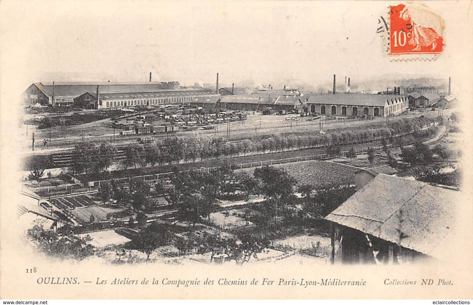 Oullins          69       Ateliers Des Chemins De Fer     Paris Lyon      ( Voir Scan) - Oullins