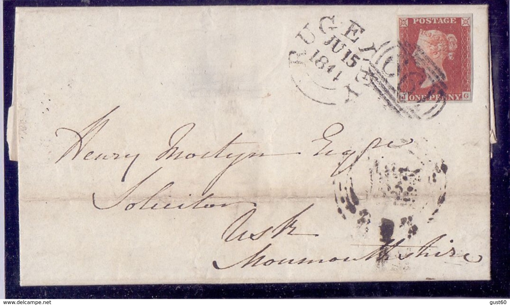 Great Britain  PENNY RED 4 Margins SG 8 On Nice Letter June 15 Th 1844 Good Conditions   No Tears NEW PRICE - Briefe U. Dokumente