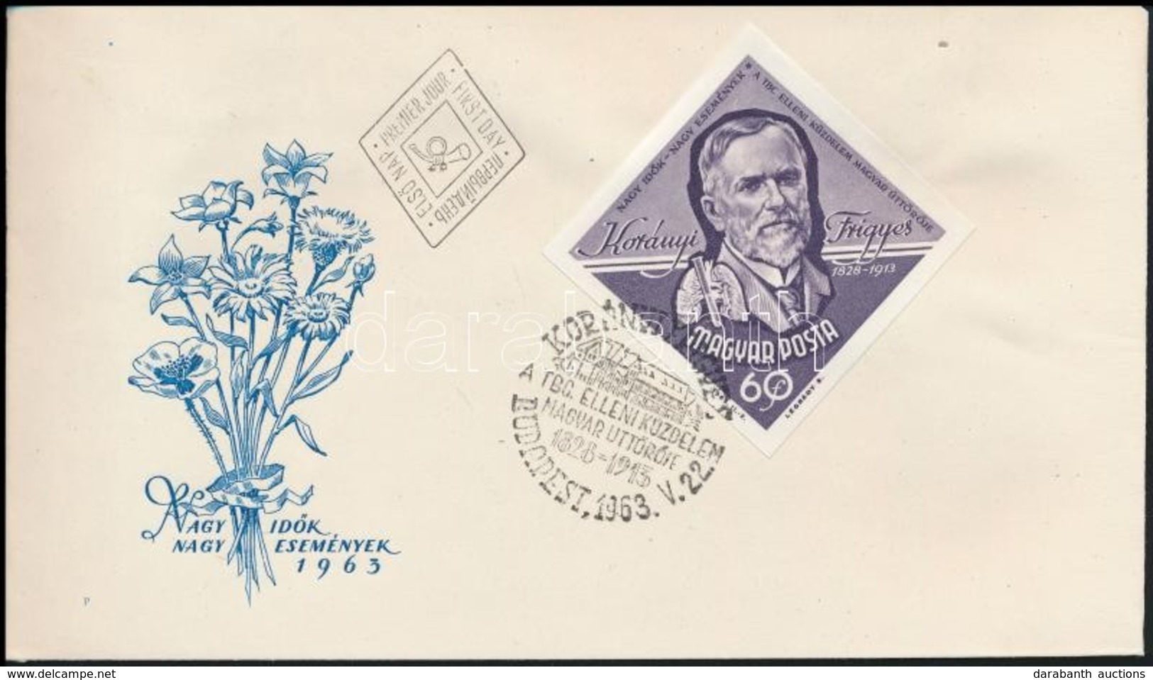 1963 Korányi Frigyes Vágott Bélyeg FDC-n - Other & Unclassified