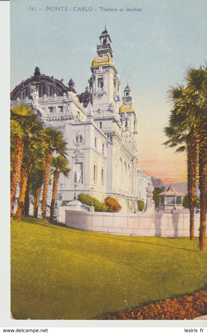 CP - PHOTO - MONTE CARLO - THÉÂTRE ET JARDINS - 761 - GILETTA - Opéra & Théâtre