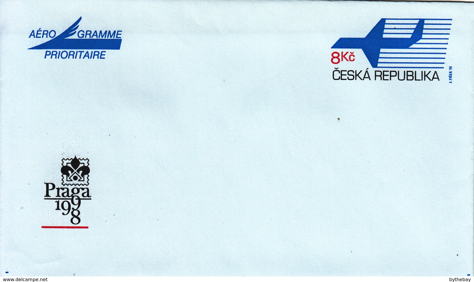 Czech Republic 1998 Aerogramme 8k Praga 1998 - Aérogrammes