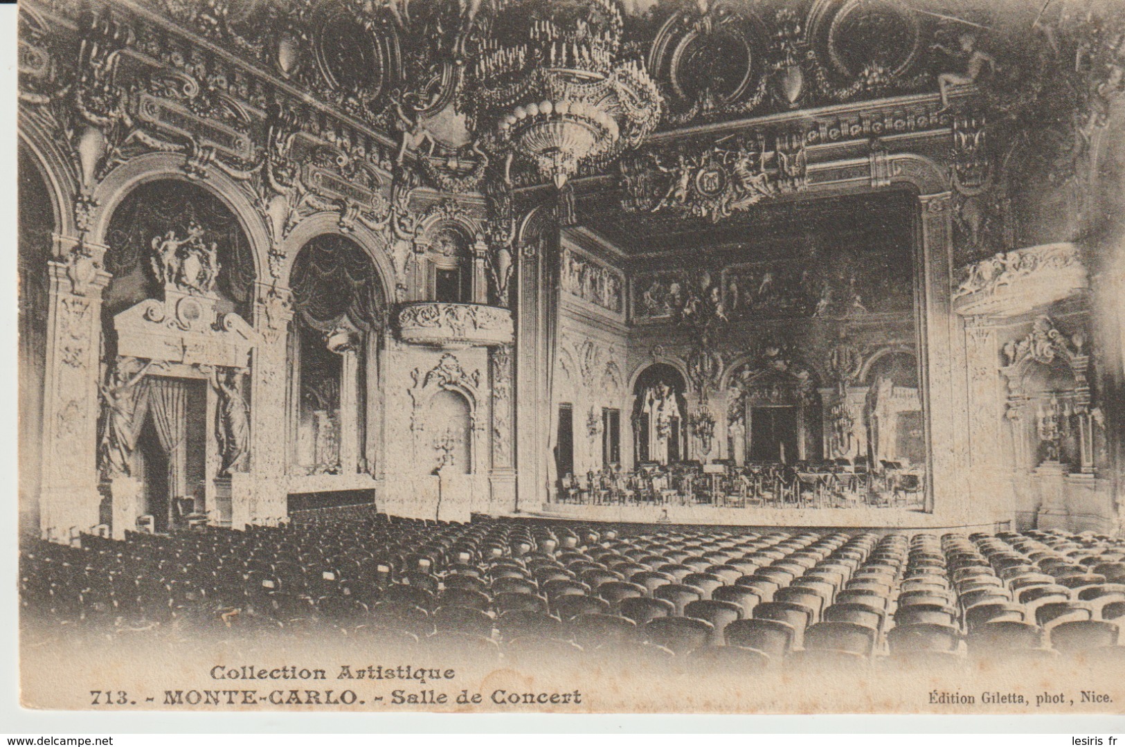 CP - MONTE CARLO - SALLE DE CONCERT - 713 - GILETTA - Opéra & Théâtre