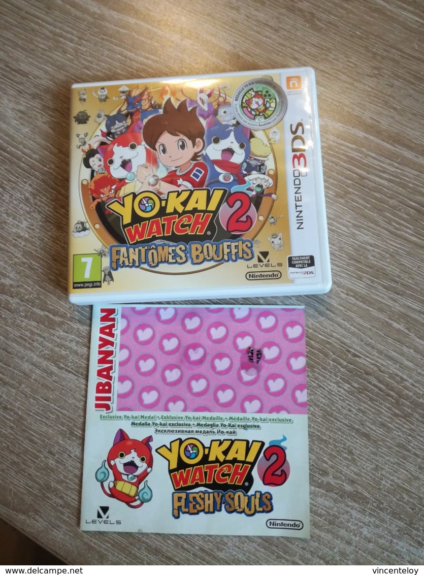 Jeu  NINTENDO  3  DS   YO KAI WATCH 2 Fantômes Bouffis +  Medaille   En L Etat Sur Les Photos - Nintendo 3DS