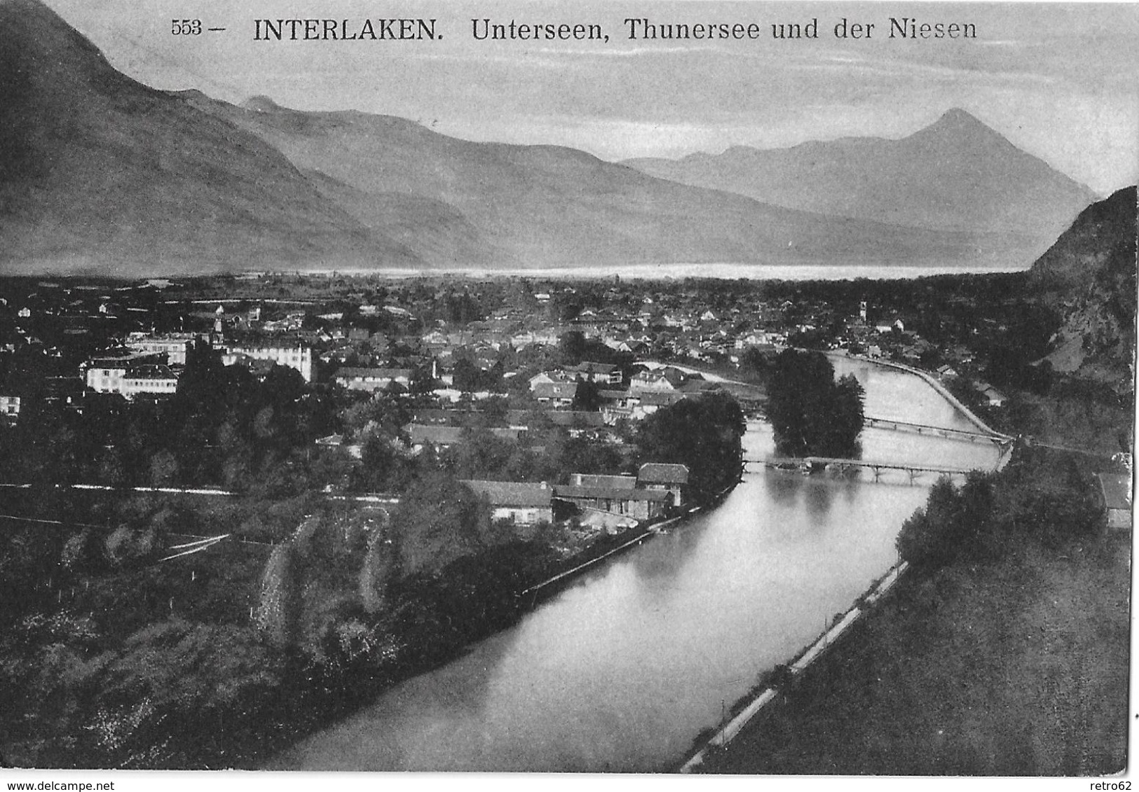 INTERLAKEN → Unterseen Mit Thunersee Und Dem Niesen Anno 1912 - Unterseen