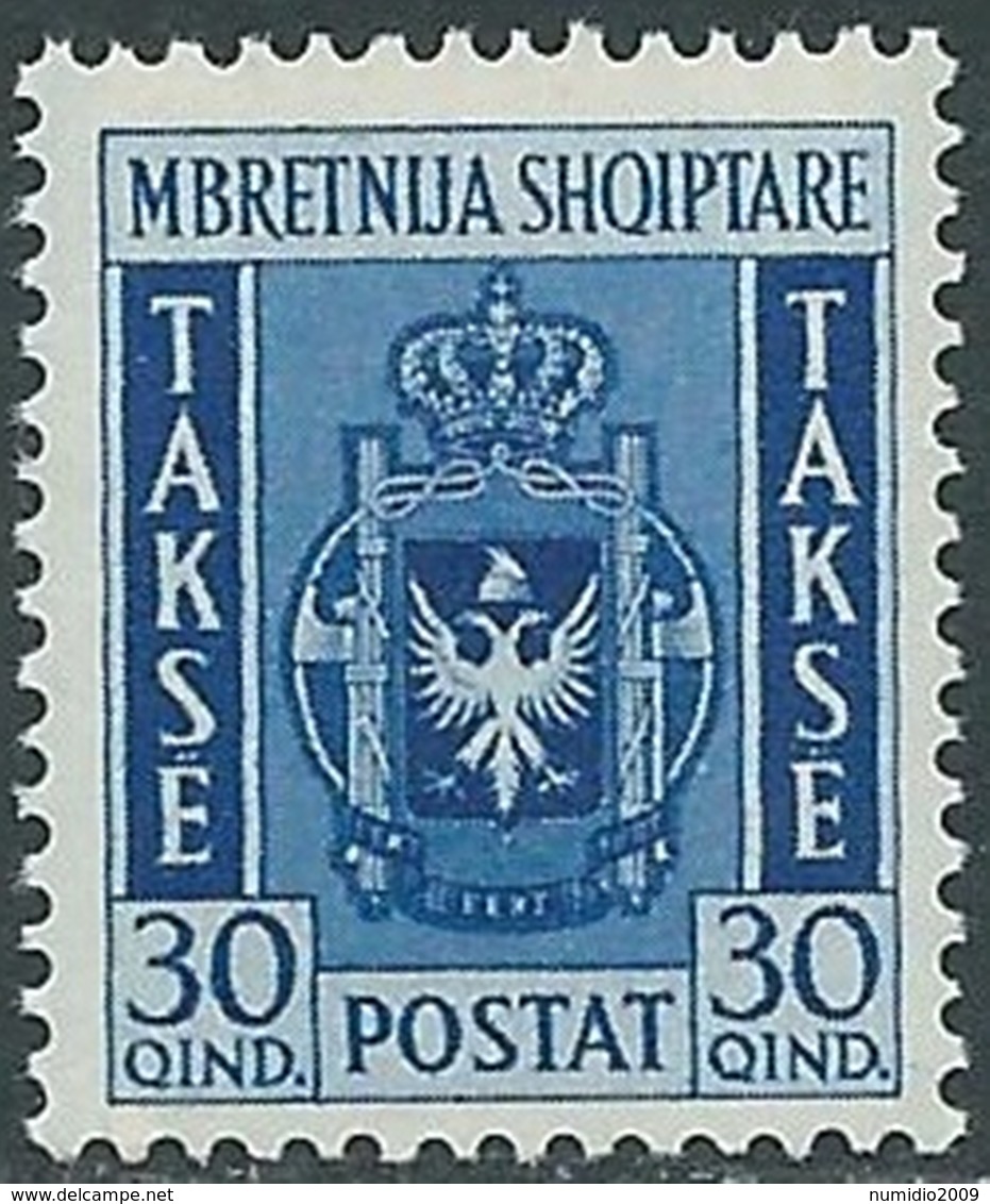 1940 ALBANIA SEGNATASSE STEMMA 30 Q MNH ** - RB6-9 - Albania