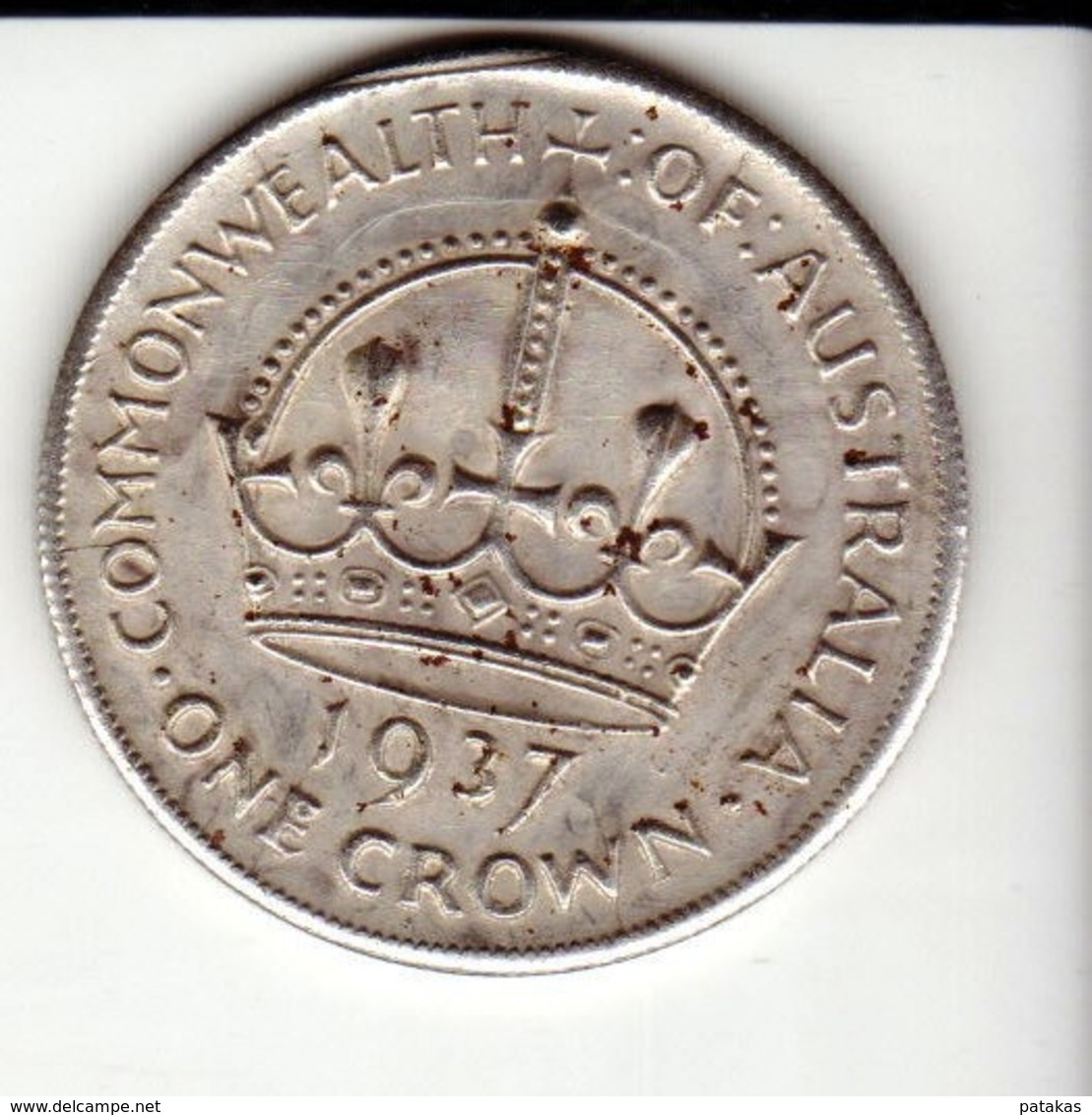 Australie 1 Crown 1937 Fausse Pièce Aspect Argent Mais Aimantable - Crown