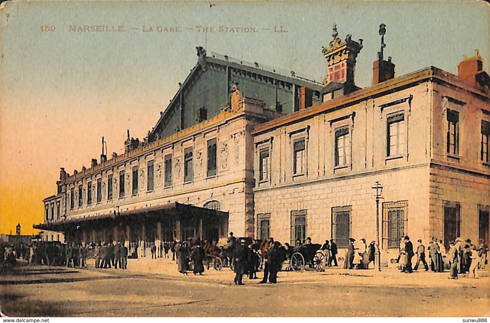 13 - Marseille - La Gare The Station (colorisée, Animée, Lévy Fils & Cie) - Stazione, Belle De Mai, Plombières