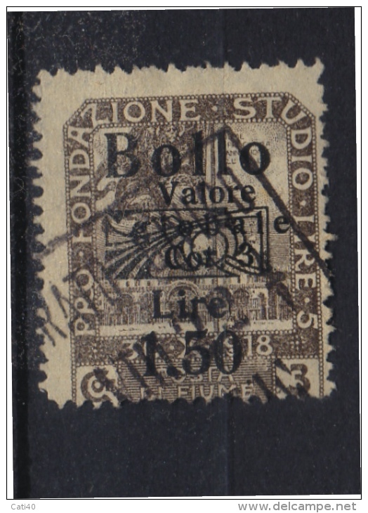 MARCA DA BOLLO/REVENUE  - FIUME - BOLLO Lire 1,50- USATO - Fiume & Kupa