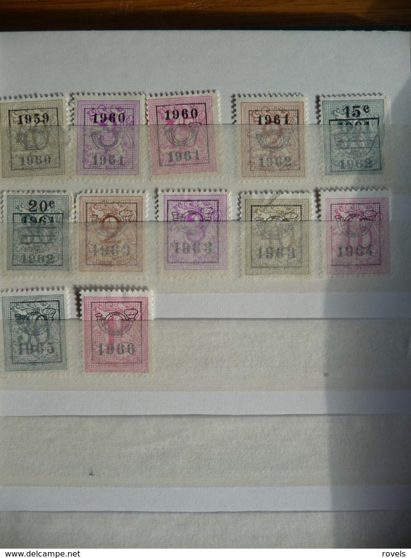 (1) BELGIË VOORAFGESTEMPELD  PRE-stamped 1910 T/M 1966 SEE SCAN. - Sonstige & Ohne Zuordnung