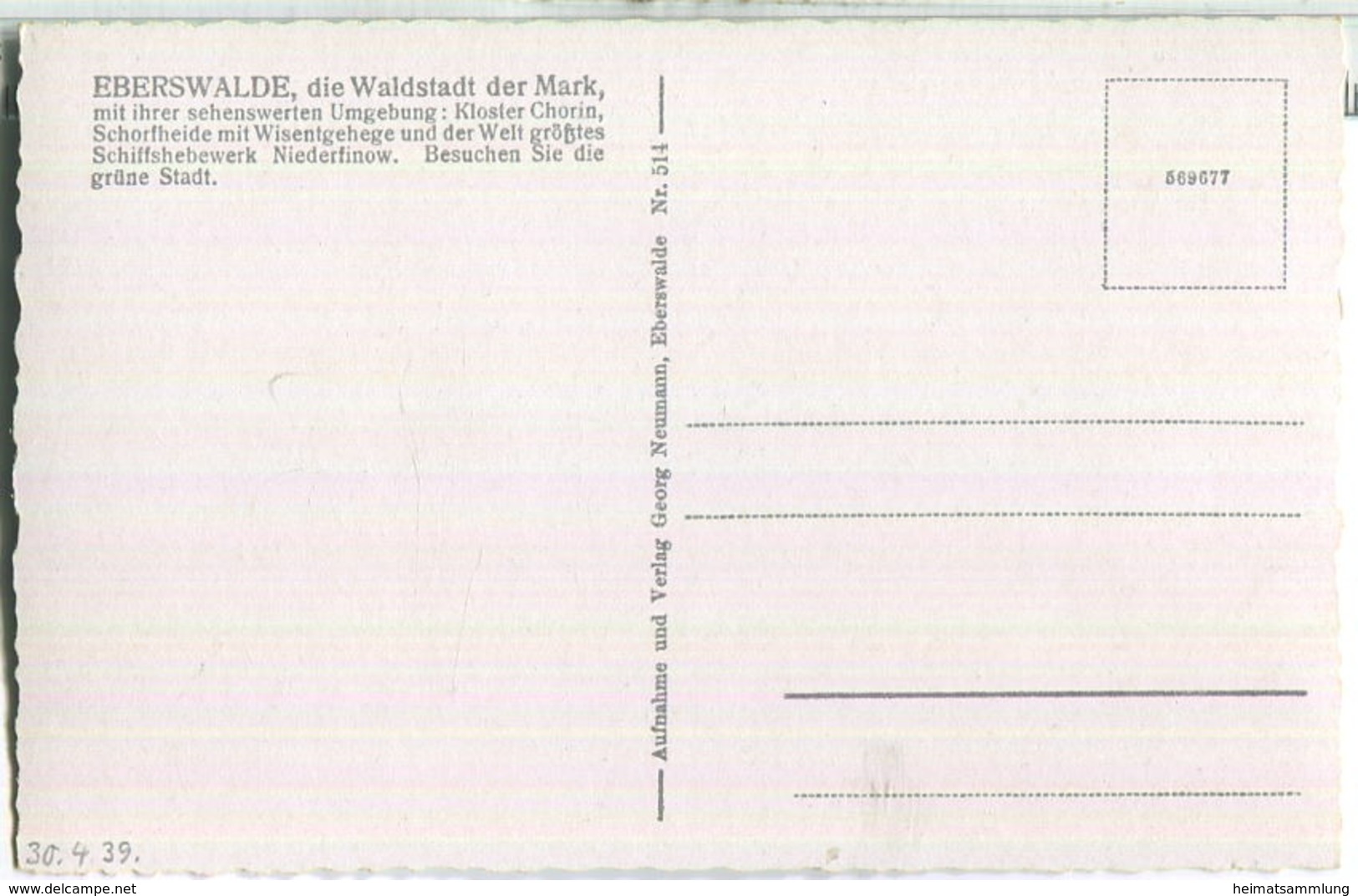 Eberswalde - Neue Kreuzstrasse - Verlag Georg Neumann Eberswalde 30er Jahre - Eberswalde