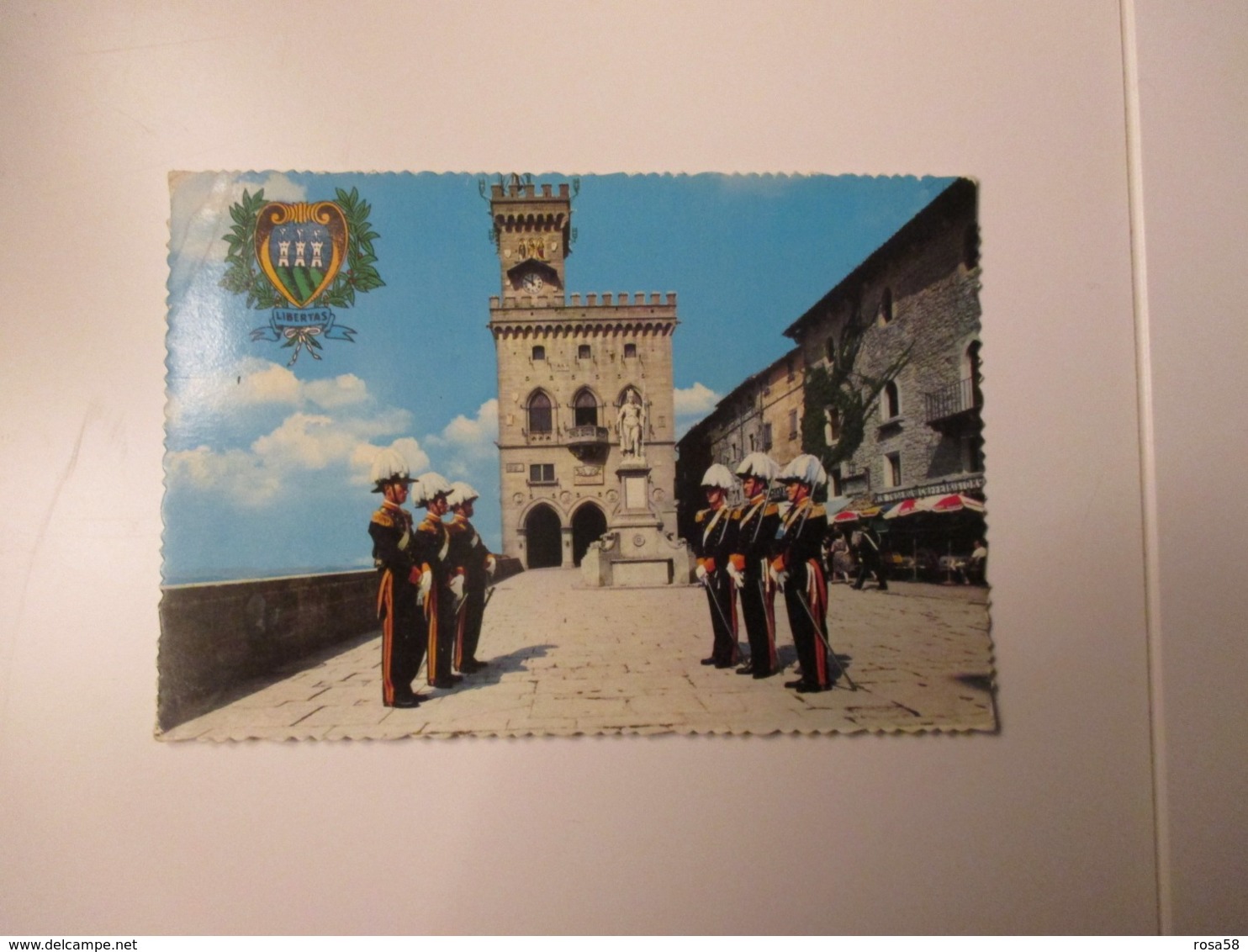 SAN MARINO N.4 Francobolli Differenti Su Cartolina Viaggiata - Brieven En Documenten