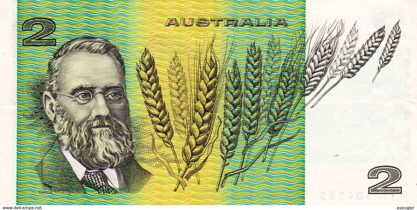 AUSTRALIA 2 DOLLARS ND 1985 VF P-43e "free Shipping Via Registered Air Mail" - 1974-94 Australia Reserve Bank (paper Notes)